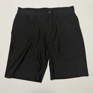 Z By Zella Performance Tech Shorts Black 9" Golf Nylon Spandex Size 31 Quick Dry